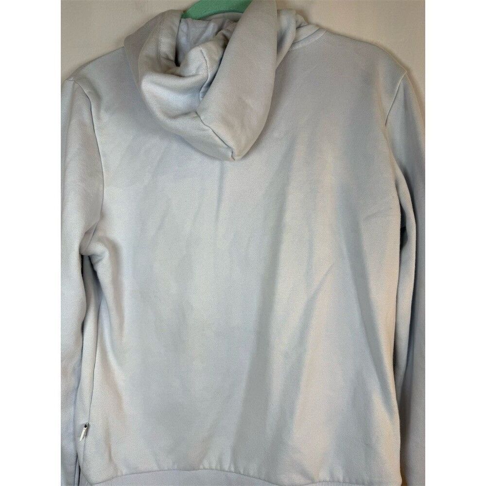 PUMA Essentials Logo Pullover Hoodie Women’s M Light Blue Fleece Lined - Picture 10 of 14